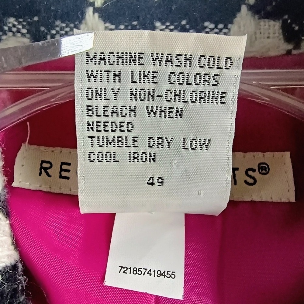 Requirements Plaid Tweed Coat Jacket Womens 8 Preppy Y2K Old Money Preppy - Picture 8 of 11